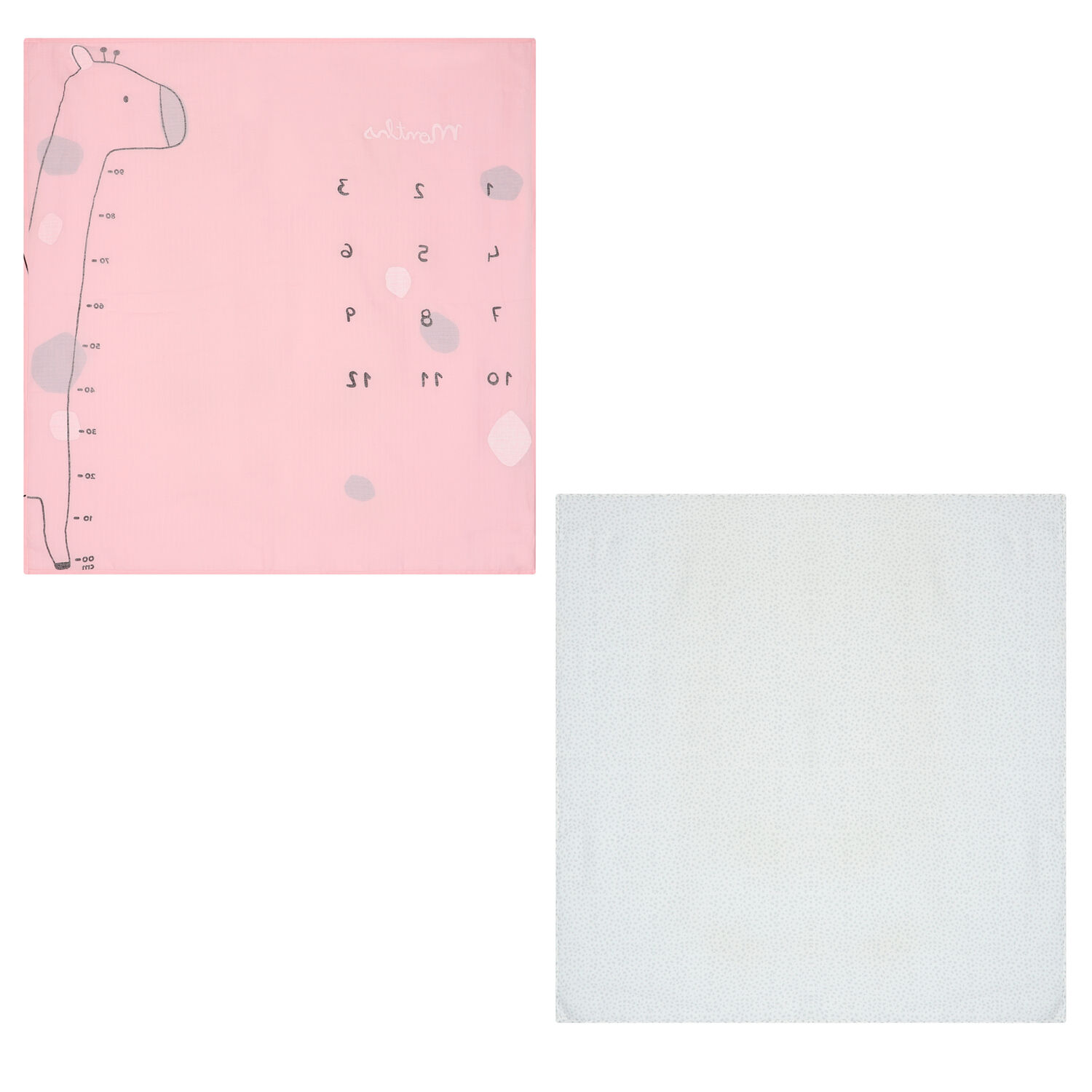 White & Pink Muslin Swaddles ( 2-Pack ), 2, hi-res